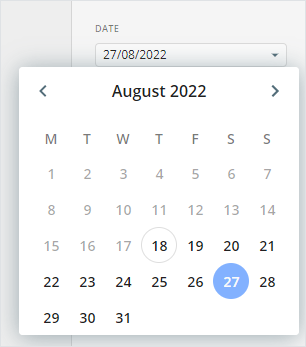 Date property type example