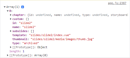 getArchivedSlides response example